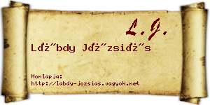 Lábdy Józsiás névjegykártya
